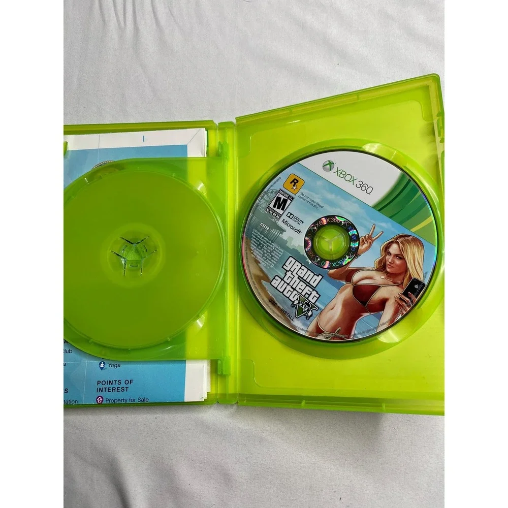Grand Theft Auto V GTA 5 Xbox 360 Rockstar Games 2-Disc Set with Manual